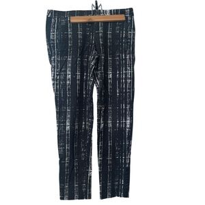 Sloan-Fit Banana Republic Black and White Pattern Slim Ankle Pant Size 8